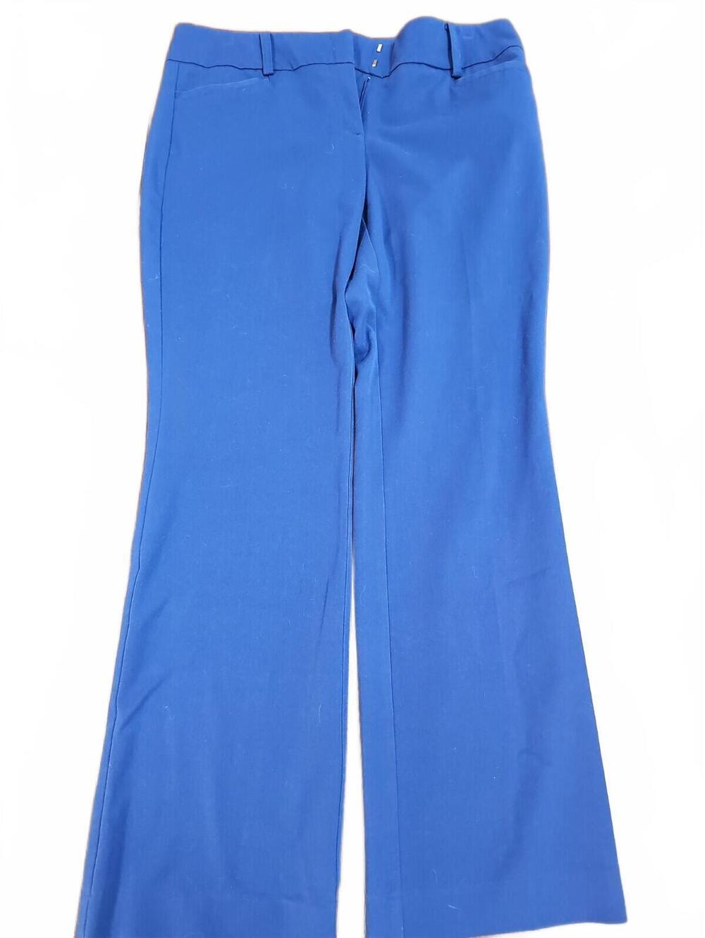 7th Avenue Design Studio Signature Fit Bootcut Dress Pants Royal Blue Size 12